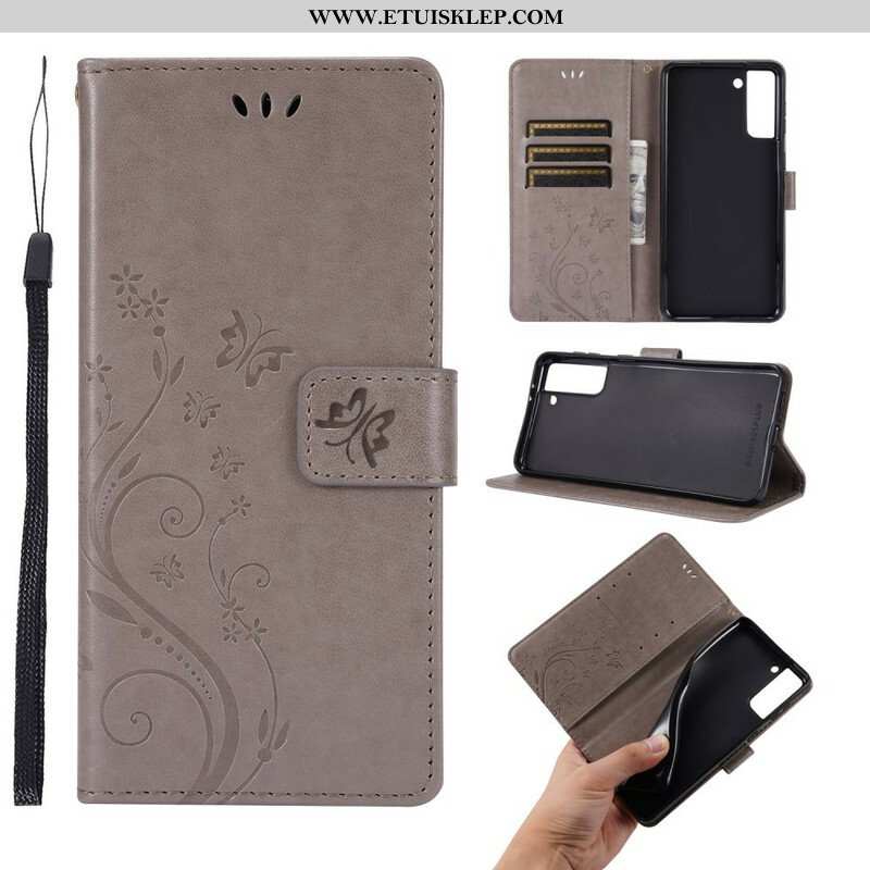 Etui Folio do Samsung Galaxy S21 Plus 5G Motyle Na Wietrze